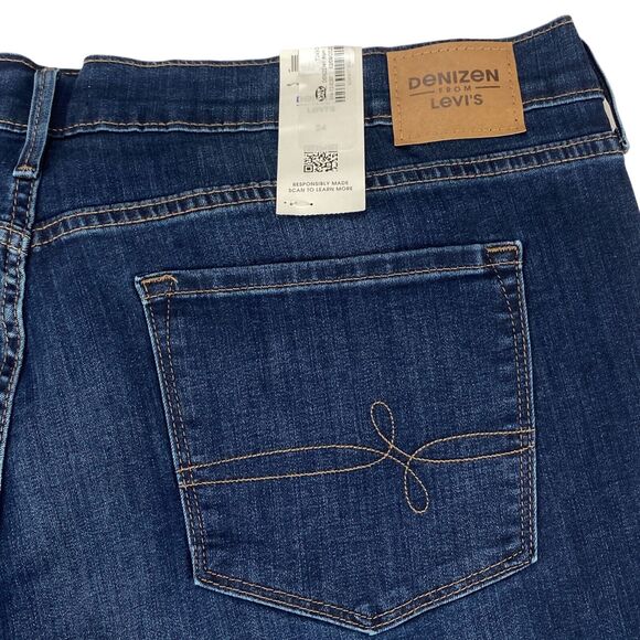 Denizen Levi's Super Stretch High Rise Straight Jeans Womens Size 24 Blue Denim - Picture 7 of 13